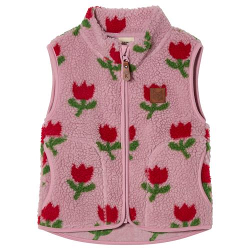 Kuling Austin Pile Fleece-vest Tulips  Tulips 128 cm  Lyserød  128 cm  unisex