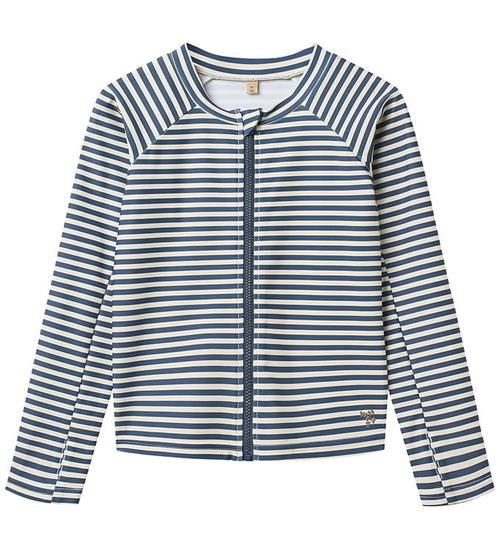 Wheat Badebluse - Uv40+ - Zip - Ada - Blue Stripe