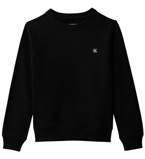 Calvin Klein Sweatshirt - Mono Mini Badge - Sort
