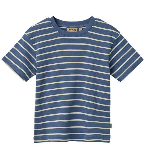 Wheat T-shirt - Fabian - Blue Stripe