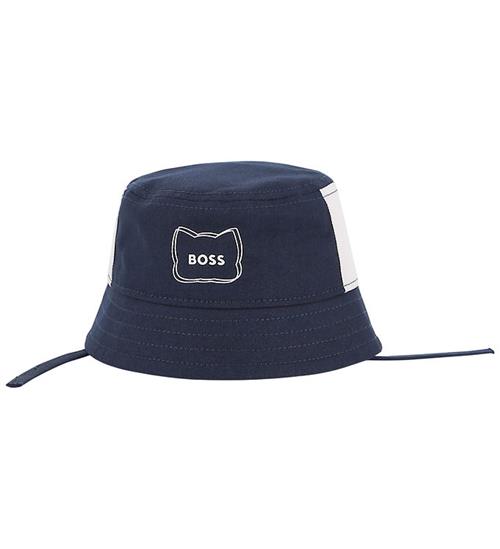 BOSS Bøllehat - Navy m. Hvid