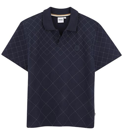 BOSS Polo - Navy m. Mønster