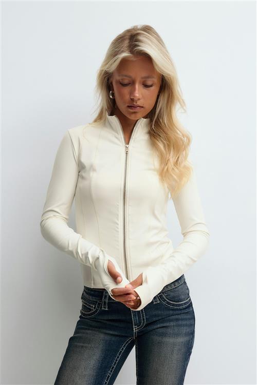 Gina Tricot - 14+ sporty jacket - jakke - Hvid - S - Dame