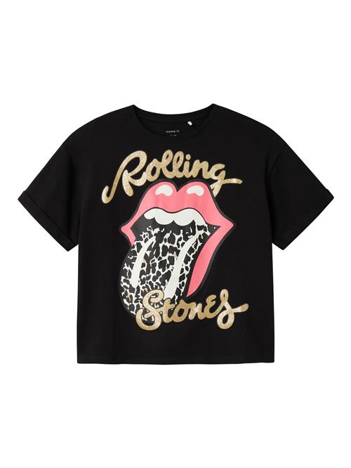 NAME IT Bluser & t-shirts 'NKFFarda Rolling Stones'  guld / rød / sort / hvid