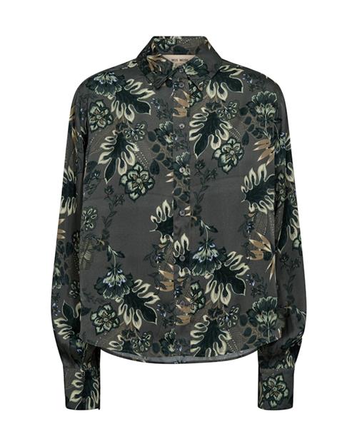 MOS MOSH Bluse 'MMAbina'  brun / grå / gran / sort