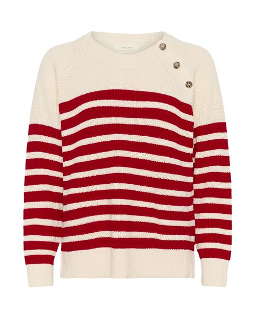 Part Two Pullover 'Rockets'  beige / rubinrød
