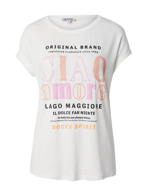 Soccx Shirts  lysebeige / orkidee / orange / sort