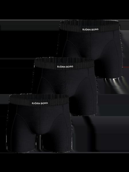 Björn Borg Organic Cotton Stretch Boxers 3-pack Sort, XS