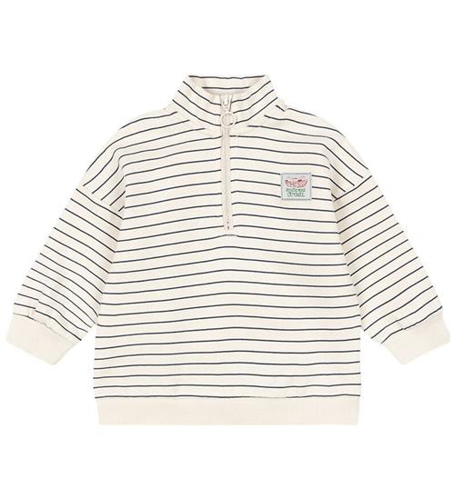 Konges Sløjd Sweatshirt - Half Zip - Lou - Flintstone Stripe