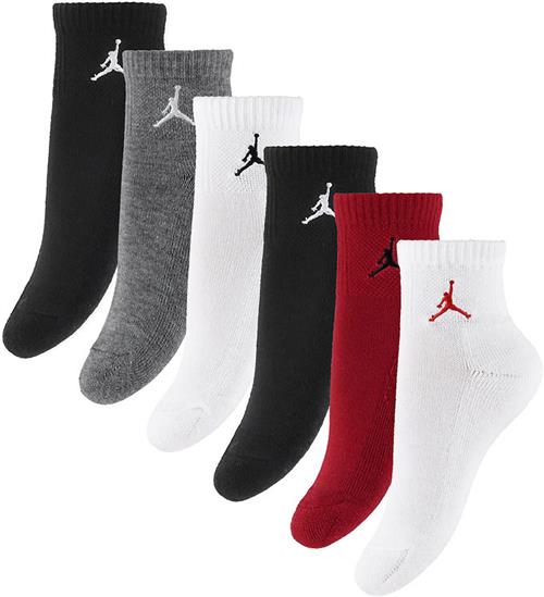Jordan Strømper - 6-pak - Quarter - Red Gym/Sort/Hvid/Gråmeleret