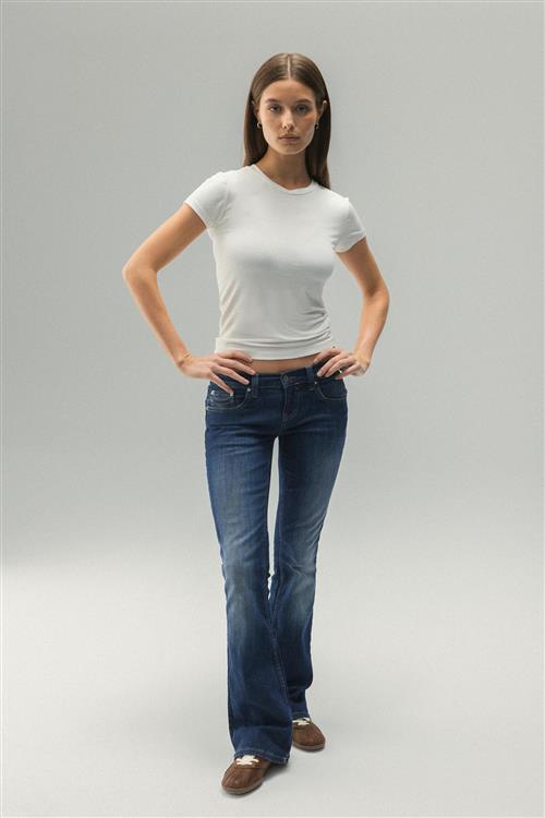 Gina Tricot - Ultra low bootcut jeans - ultra low waist - Blå - 36 - Dame