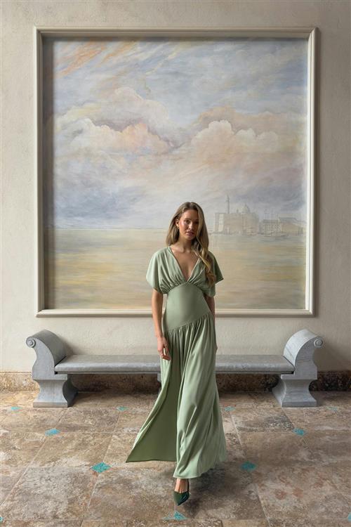 Gina Tricot - Maxi dress - Lange kjoler - Grøn - 42 - Dame