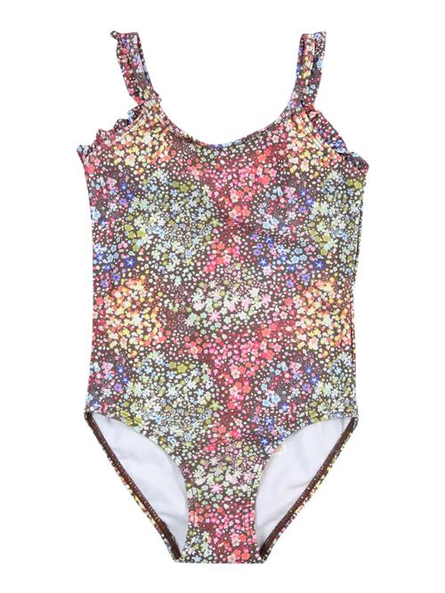 Only Mini Badedragt 'KMGWAVE'  lyseblå / choko / siv / knaldrød