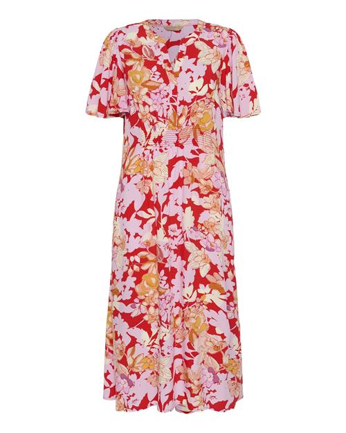 CULTURE Kjole 'CUAudrey Bello'  beige / gylden gul / lilla / rød