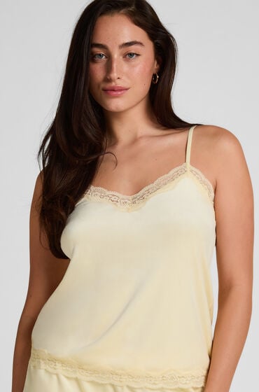 Hunkemöller Cami top Velours Lace Gul