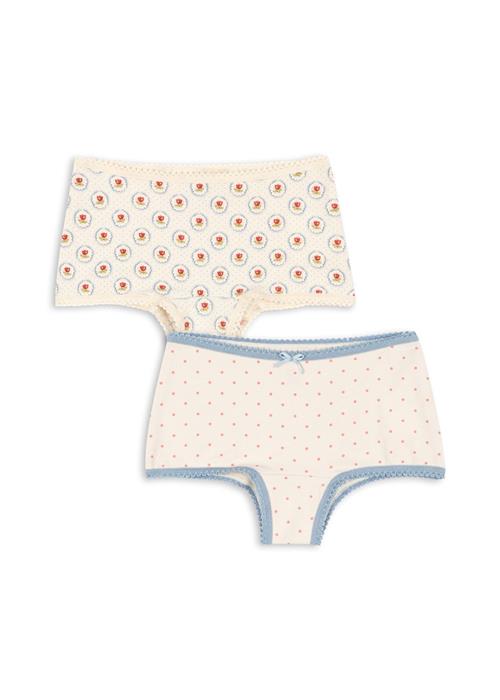 Konges Sløjd GOTS Basic 2-pak Hipsters Pirouette Dot Mirage  Pirouette Dot Mirage 5-6 Y  Hvid  5-6 år  kvinde