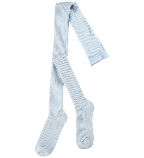 Molo Strømpebukser - Glitter Rib - Morning Sky