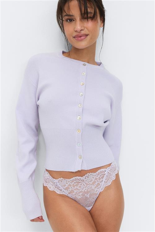 Gina Tricot - 3-pack scallop lace thong - trusser-3-pak - Lyserød - M - Dame