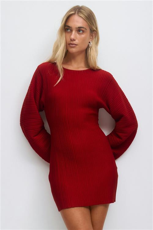 Gina Tricot - Knitted dress - korte kjoler - Rød - M - Dame