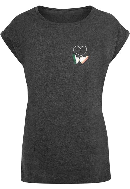 Mister Tee Shirts 'Kicks Love'  antracit / græsgrøn / koral / hvid