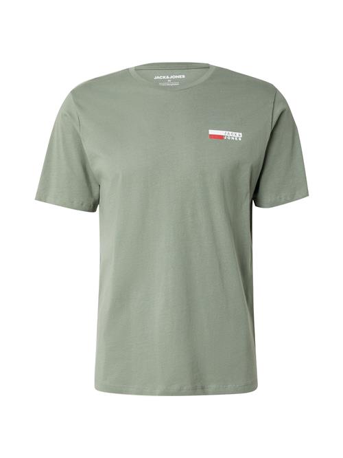 JACK & JONES Bluser & t-shirts  pastelgrøn / rød / hvid