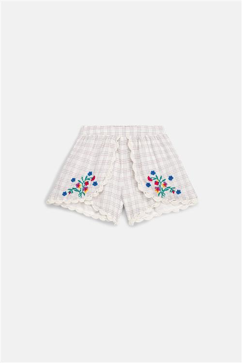 Louise Misha Asya Shorts Cream Cruise Checks  Cream Cruise Checks 4 Y  Creme  4 år  kvinde