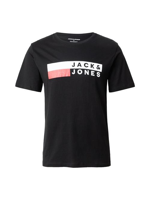 JACK & JONES Bluser & t-shirts  rød / sort / hvid