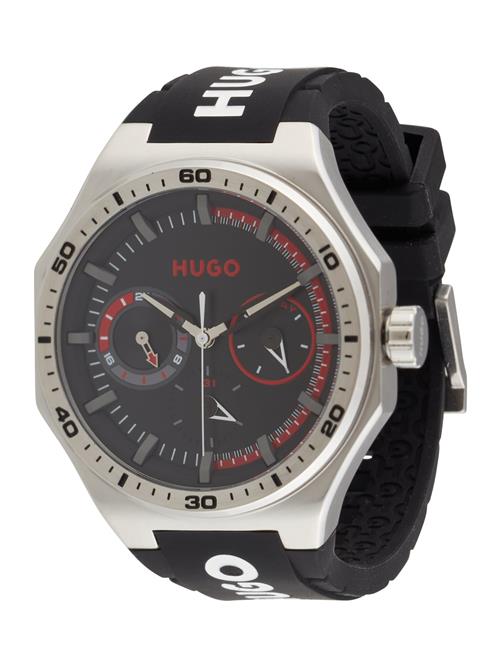 HUGO Analogt ur '#GRAIL'  sort / sølv / hvid