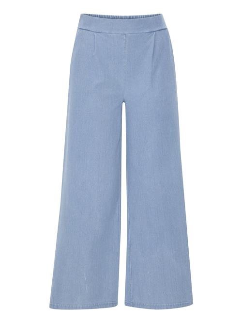 ICHI Jeans med lægfolder 'KATE'  blue denim