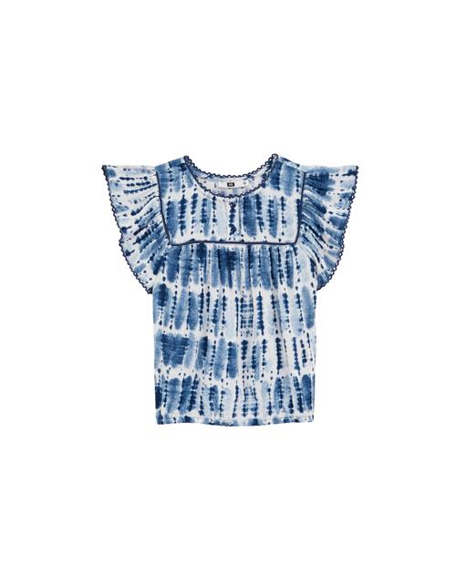 WE Fashion Bluse  mørkeblå / hvid