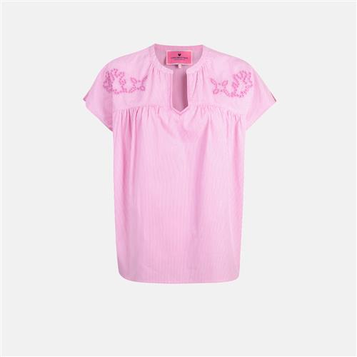 LIEBLINGSSTÜCK Bluse 'Katalina'  pink / hvid