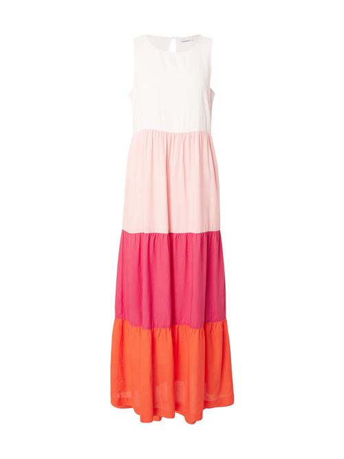 NÜMPH Sommerkjole 'PRIMROSE'  mørkeorange / lyserød / lys pink / hvid