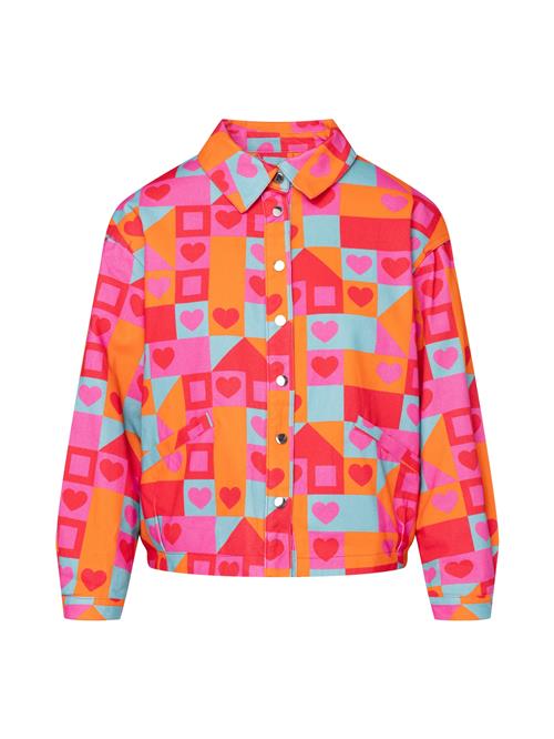 Laurella Overgangsjakke  lyseblå / orange / lys pink / knaldrød