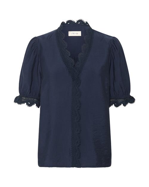 Cream Bluse 'Frammy'  navy