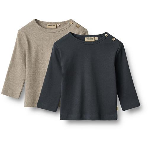 WHEAT Shirts  navy / grå-meleret