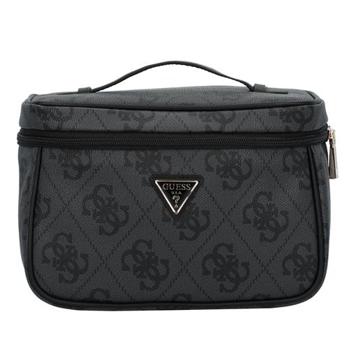 GUESS Toilettaske 'BERTA TOILETRY TRAIN CASE'  basalgrå / sort