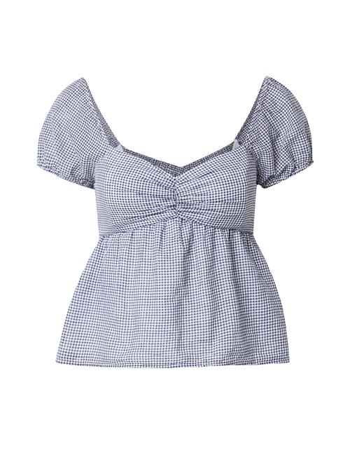 HOLLISTER Bluse  natblå / dueblå / hvid