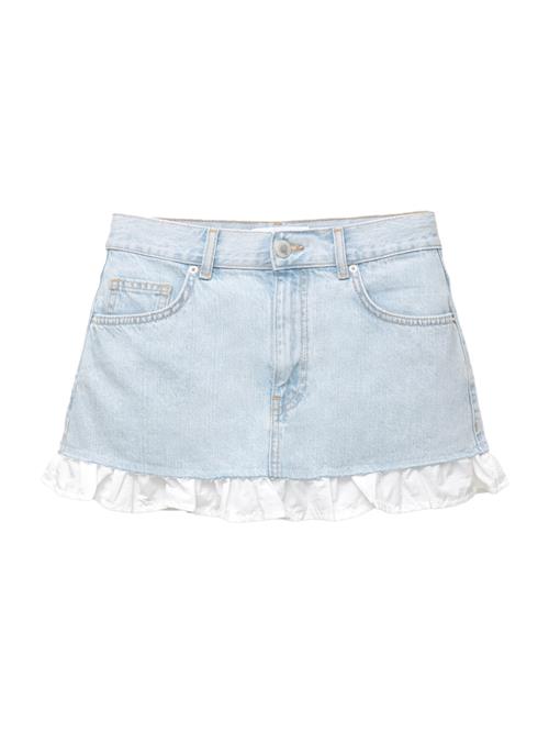 Pull&Bear Nederdel  blue denim / offwhite