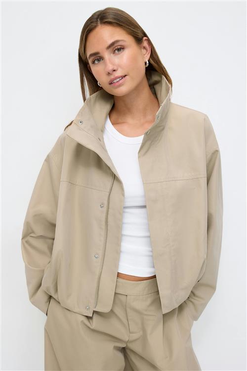 Gina Tricot - High neck short jacket - Frakker med høj krave - Beige - XL - Dame
