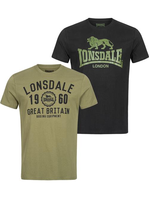 LONSDALE Bluser & t-shirts 'Bangor'  khaki / sort