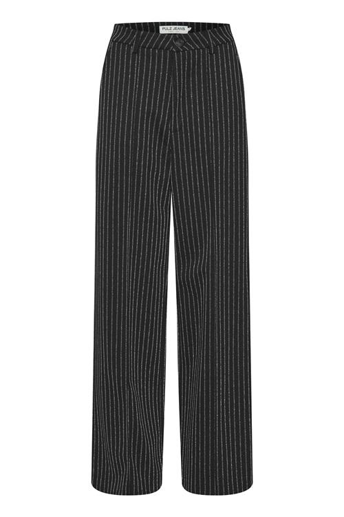 PULZ Jeans Bukser med fals 'Kira'  sølvgrå / sort