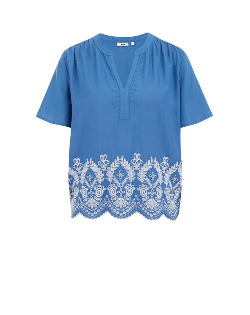WE Fashion Bluse  blå / hvid