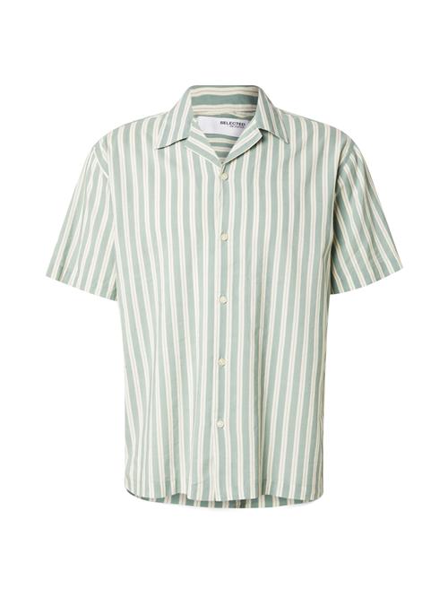 SELECTED Skjorte 'SLHRLXAIR'  ecru / lysegrøn