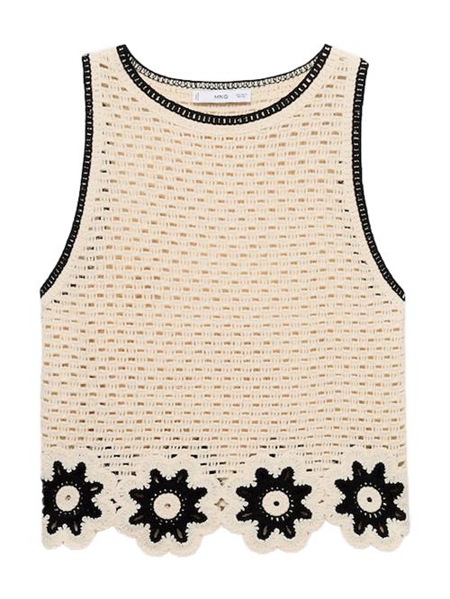 MANGO Overdel 'FLEUR'  ecru / sort