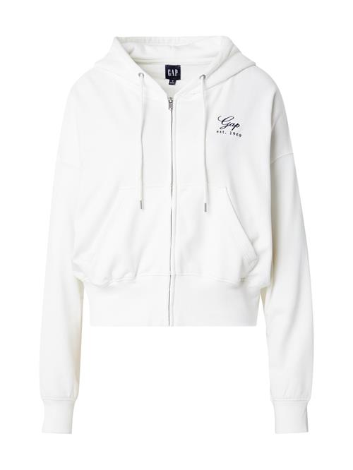 GAP Sweatjakke  mørkeblå / hvid