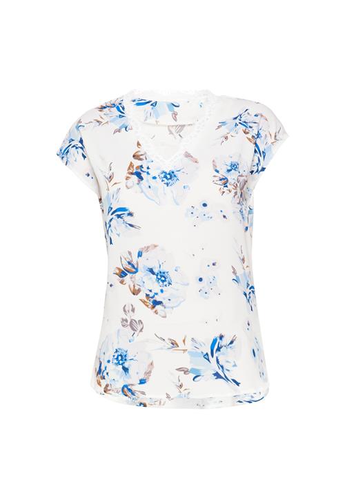 FELIPA Bluse 'Fashion Look'  blå / lyseblå / karamel / hvid