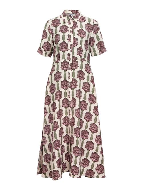 OBJECT Blusekjole 'OBJemmi'  grøn / aubergine / lyserød / hvid