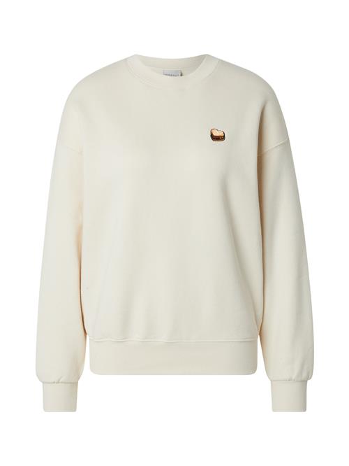 Iriedaily Sweatshirt 'Burger Love'  beige / mint / sort / naturhvid