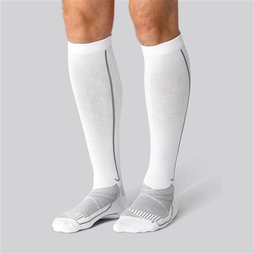 Bambus kompressions løbestrømper i hvid til mænd