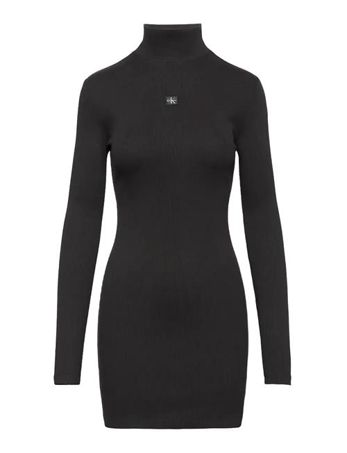 Calvin Klein Jeans | Ls Wvn Lbl 2X2 Rib Mini Dress | S